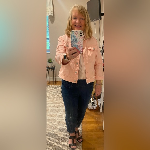 Ruby Rd. Pink Jacket w/ jeweled neck; sz. 10 - Picture 7 of 7